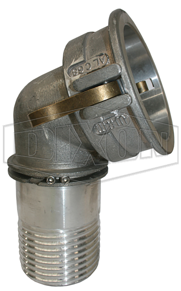 Conduct-A-Boss Scroll Tail Type C Conductive Coupler x 68° Hose Shank